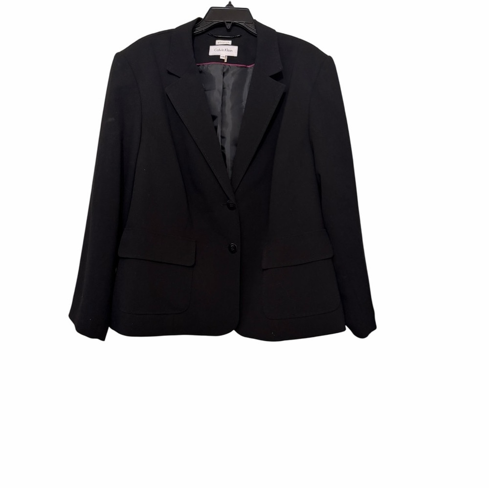 Calvin Klein Black Women's Two-Button Blazer